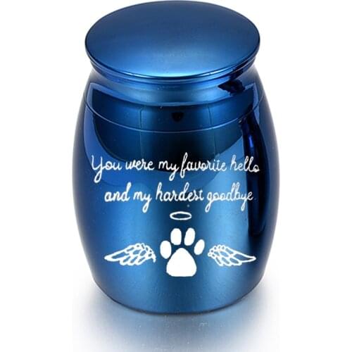 Pet Urns, Dog Paw Angel Wings, Mini Cremation Jars For Ashes Memorials Of Humans/Cats And Dogs
