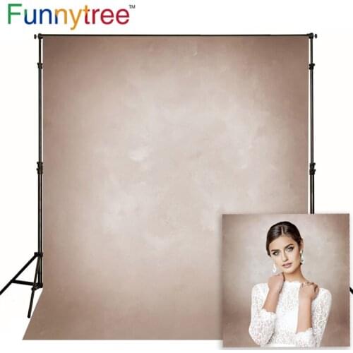 Funnytree Vinyl cloth photography backdrop old master light brown pure solid color background photo studio photobooth photophone