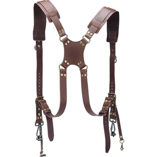 High Quality Camera Strap Leather DSLR Strap Double Shoulder Strap Photography Accessories Camera Harness Strap