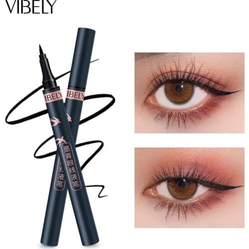 VIBELY Liquid Eyeliner Pen Long Lasting Eye Liner Pencil Non-smudge Waterproof And Sweat-proof Non-discoloring Eye Makeup TSLM2