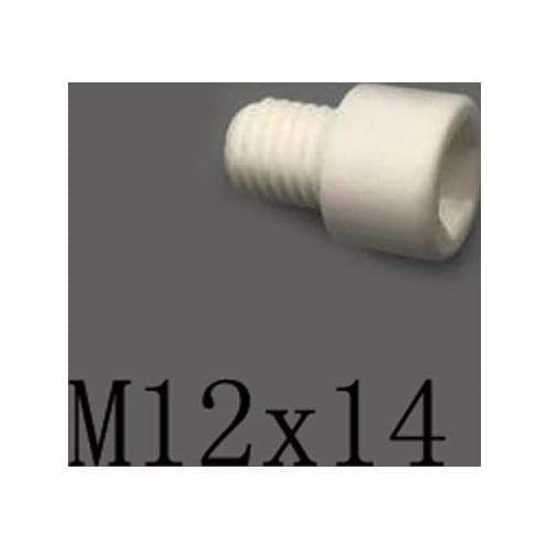 1pcs M12x14mm Inner Hexagon Cylindrical Head Screw Ceramic Insulated Bolt High Temperature Corrosion Resistance Zirconin