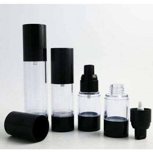 10 x 15ml 30ml 50ml New Arrival Portable Travelling Vacuum Refillable Lotion Bottle frosted Plastic AS Airless Pump Bottle