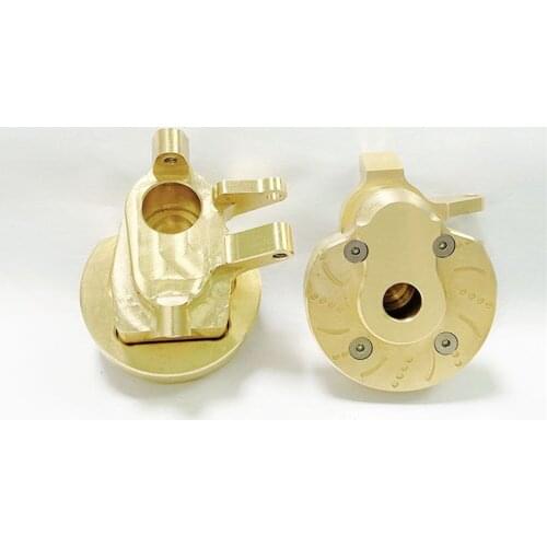 2pcs Brass Steering Knuckle Cup & Gear Cover Counterweight Set for Capra 1.9UTB SCX10 III 1/ 10 RC Crawler Car Upgrade Parts