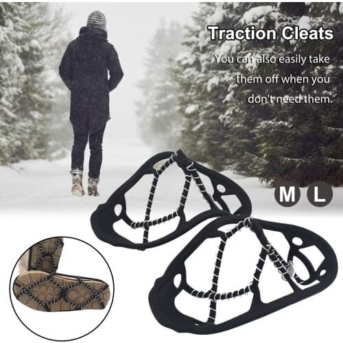 2pcs Non-slip Crampons Ice Grip ice snow route camping Outdoor Sports Shoe Cover Walk Traction Cleats ice Crampon Shoe Covers