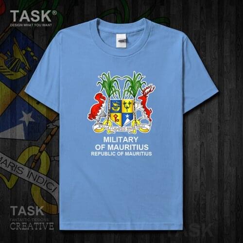 Army Mauritius MUS Maurice Moris Mauritian sweatshirt Military Tactical country Short sleeve new Tops t shirt summer Fashion 01
