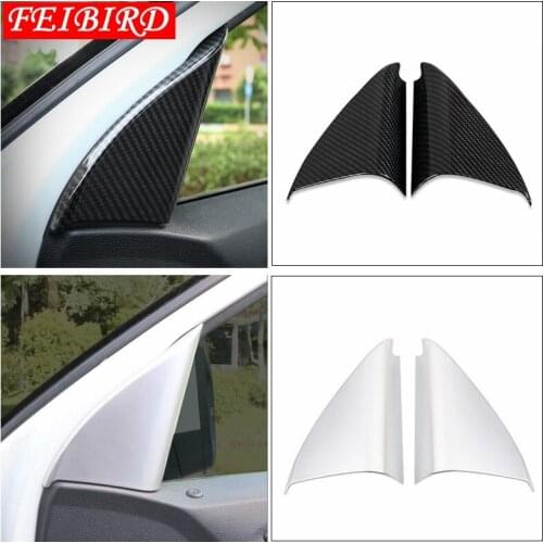 Auto Accessory For Volkswagen T-Roc 2018 2019 STAINLESS STEEL ABS Front Door Inner Window Pillar A Inner Triangle Cover Kit