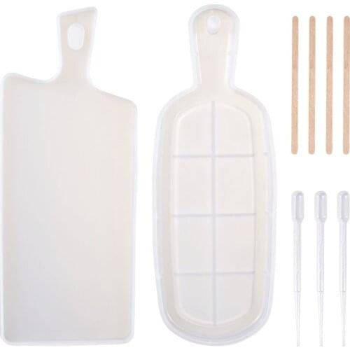 Big Handle Tray Silicone Mold Dinner Plate Silicone Resin Fruit Plate Resin Casting Mold Jewelry Fingdings DIY Home Decoration