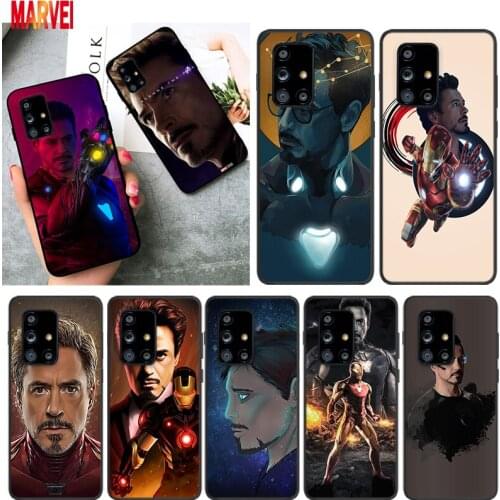 Tony Stark Iron Man For Samsung A72 A52 A02 S A32 A12 A42 A51 A91 A81 A71 A41 A31 A21 S A11 A01 UW Black Phone Case Cover