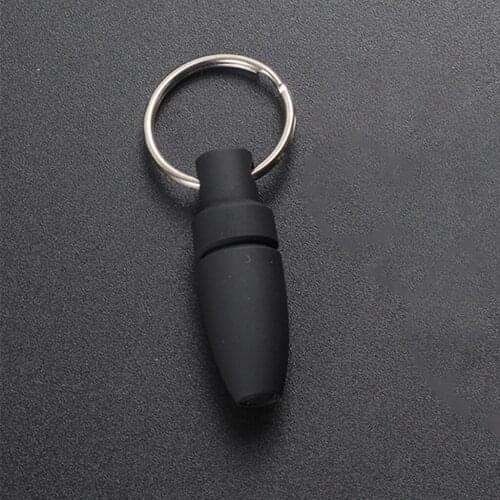 Stainless Steel Cigar Puncher Sharp Keychain Silicone Shell Cutter Opener Most Cigar Travel Present Small Accessories