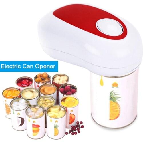One-button Electric Can Opener Portable Battery Powered Automatic Smooth Edge Can Opener Ergonomic Handheld Can Opener