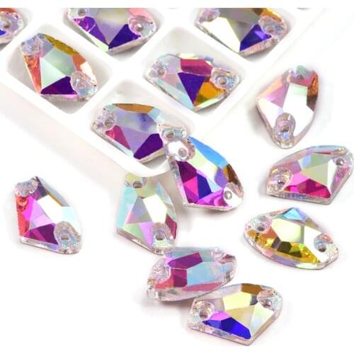 Galactic AX Shape стразы Sew On Rhinestones Flatback Glass Strass Sewing Rhinestones For Wedding Decoration B3174