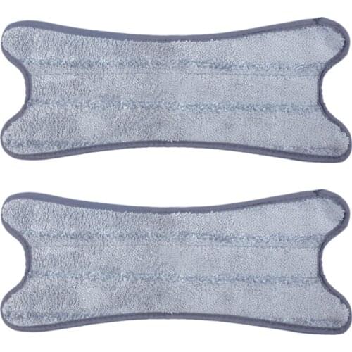 Hot Sale 1 Set 2 Pcs Fiber Flat Mop Head Floor Cleaning Cloth X Type Replace Cloth Mop Cloth Household Cleaning Mop Accessories