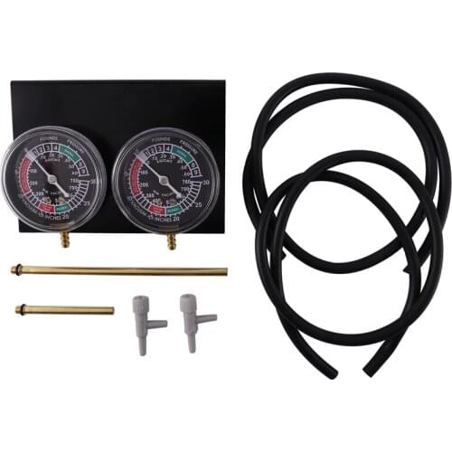 Motorcycle Carb Carburetor Fuel Vacuum Balancer Gauge Sync Gauges 2-Carb Fuel Supply System Universal