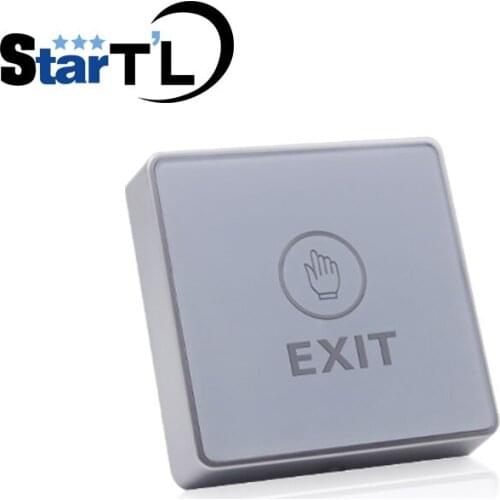White Color Square Access Control Touch Exit Button NC/NO/COM Plastic Exit Push Release Button Switch For Door Access Control