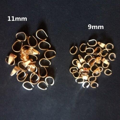 Hot 10pcs/lot 9mm/11mm Plated Pendant Necklace Buckle Clasp Connectors For Cameo Tray Jewelry Findings Accessories For Diy