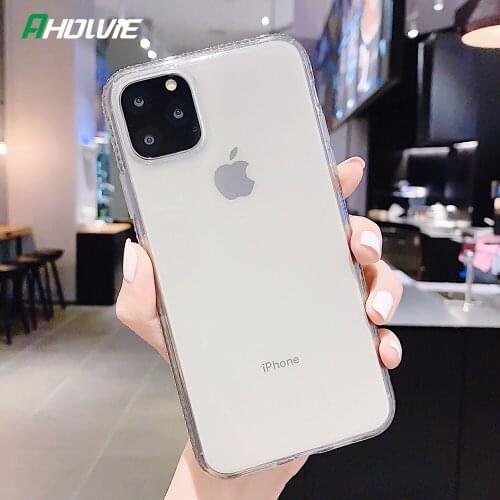 Luxury Diamond Bling Transparent Soft TPU For iPhone 7 8 6 6s Plus X XR XS MAX 5 5S SE Phone Cases For iPhone 11 Pro MAX Cover