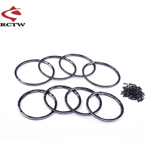CNC metal beadlock ring Black and silver blend 4pcs/set for 1/5 hpi rovan km baja 5b 5t 5sc parts