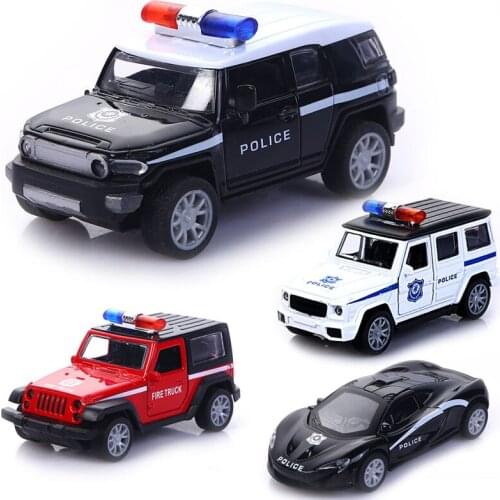 1:32 Police Alloy Metal Car Model Toy Off-Road Pull Back Diecast Simulation Coupe Model Car Toys for Kids Gift Decoration TY0512