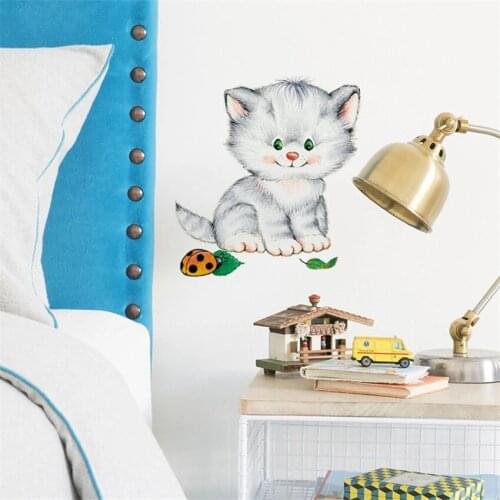Lovely Cat Toilet Stickers Decor Home Decoration DIY Cute Cartoon Animal Wall Stickers Vivid 3D Kitten for Living Room Home