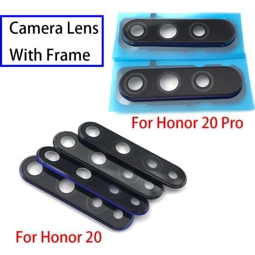 New Rear Back Camera Frame With Lens For Huawei Honor 20 Pro Back Camera Glass Lens