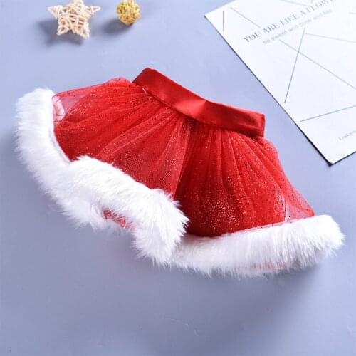 New Newborn Baby Clothes Christmas Girls Party Princess Dress Ballet Red Girl Party Skirt Children Clothing