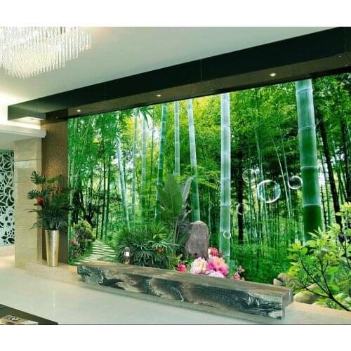3d photo wallpaper modern papel de parede do desktop custom bamboo deer wallpaper non-woven wallpaper