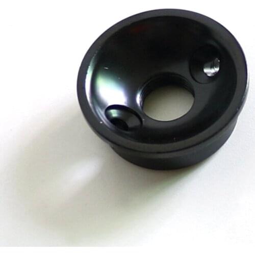 Sell guitar parts round cup tele guitar jack plate Black color jack socket with screws
