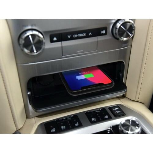 Qi Car Wireless Charger For iPhone Xs Max Xr X Samsung S10 S9 Intelligent Infrared for Toyota LAND CRUISER 2014 Car Phone Holder