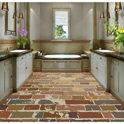 Self-adhesive PVC Wallpaper 3D Floor Creative wall tile 3D floor Custom Photo Floor 3D Wallpaper Modern Art