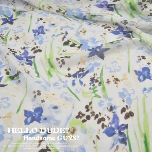 LEO&LIN Small Floral White Large Wide Real Silk Chiffon Light through Dress Shirt Lining Cloth DIY Sewing Tissue