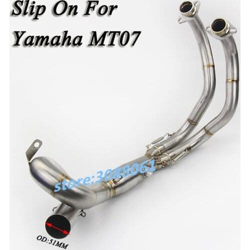 Slip On For Yamaha MT07 MT-07 FZ07 FZ-07 Motorcycle Full System Exhaust Muffler Modified Front Middle Link Pipe Without Exhaust