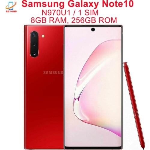 Samsung Galaxy Note10 N970U1 Note 10 256GB ROM 8GB RAM Cell Phone Octa Core 6.3" NFC Snapdragon 855 Original Mobile Phone