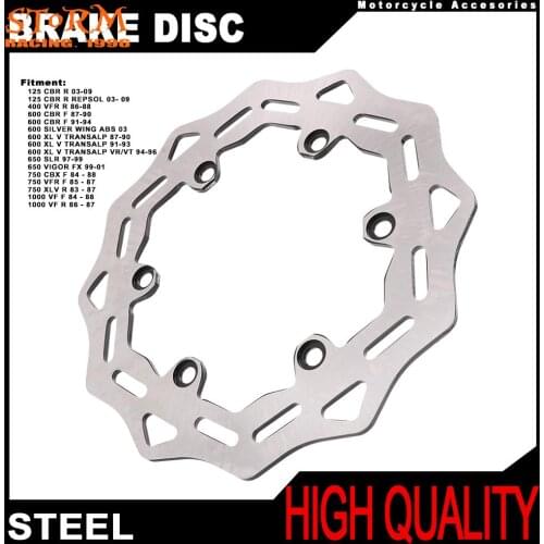 Motorcycle Steel Brake Disc Rotor For Honda CBR125R REPSOL VFR400R CBR600R 600F XL 600 V TRANSALP VR/VT SLR 650 750 1000 VF F R