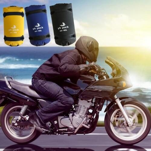 Motorcycle Seat Bags Waterproof Tail Bag Travel Outdoor Dry Roll Pack Bag 40/80L Luggage Backpack Swimming Drifting Kits N0331