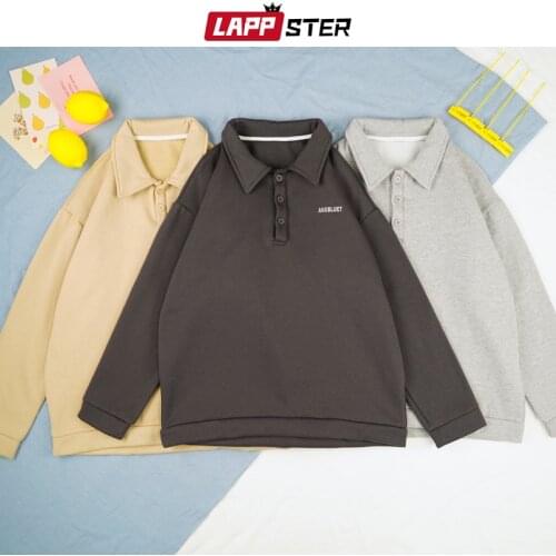 LAPPSTER Men Graphic Fleece Harajuku Hoodies 2021 Mens Winter Y2k Korean Vintage Sweatshirts Male Japnaese Streetwear Hoodie