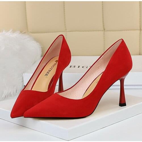 Women Pumps Women Shoes Candy Color High Heels Shallow Ladies Shoes Wedding Pointed Toe High Heels Pump haussures Femme