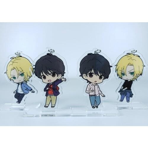 Japan Hot Anime BANANA FISH Acrylic Pendant Keychains Keyring Ash Lynx Okumura Eiji Desktop Decor Collection Holiday Gifts