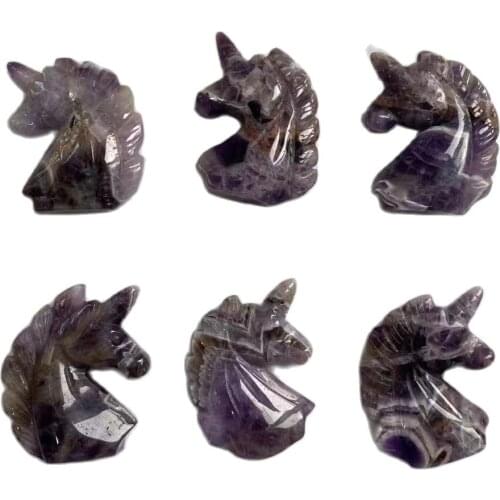 1PC 2.5 Inch Crystal Unicorn Dream Amethyst Natural Crystal Stone For Room Decoration ZLF