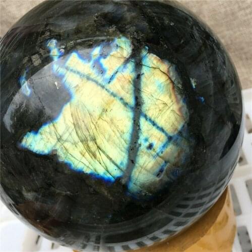 1pcs Natural labradorite sphere rock quartz crystal ball healing