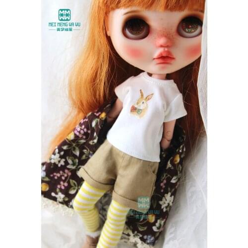 1PCS Blyth Doll Clothes fashion T-shirt, shorts, tights T-shirt for Blyth , Azone1/6 doll accessories