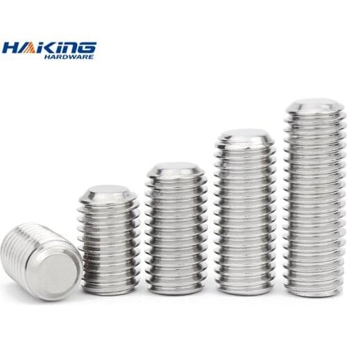 2/50pcs hex socket set screw cup point stainless steel m2 m3 m4 m5 m6 m8 m10 headless hexagon socket grub screw DIN916