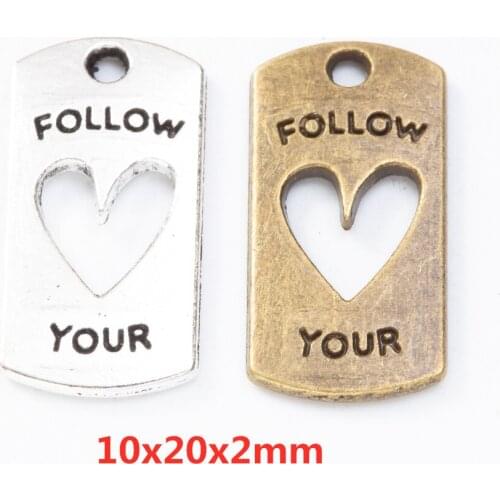 20PCS love Nameplate Pendant fit charm Fashion Bracelet necklace DIY Jewelry accessories 8314