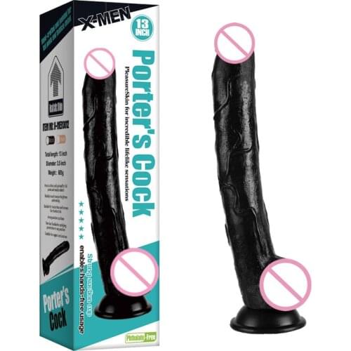 33cm Long Giant Black Dildo Thich Huge Dildo Extreme Big Realistc Dildo Suction Cup Sex Product for Women Men Gay Couple