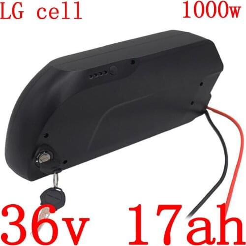 36V 500W 1000W battery pack 36V 17AH electric bike battery 36V lithium battery use LG cell with 30A BMS and 2A charger free duty