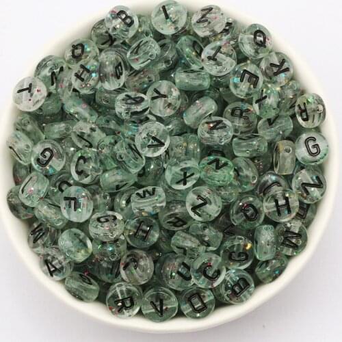 7mm Mixed Starry Sky Letter Acrylic Beads Round Alphabet Spacer Beads For Jewelry Making DIY Crafts Scrapbooking Decoration