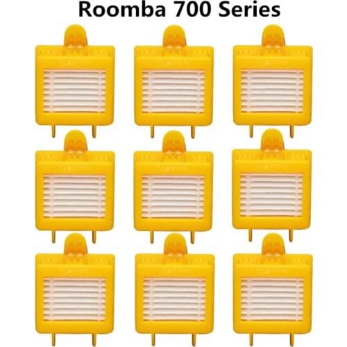 9pcs Washable Accessories Hepa Filter For irobot Roomba 700 Series 730 740 750 760 770 780 790Robotic Vacuum Cleaner Spare Part