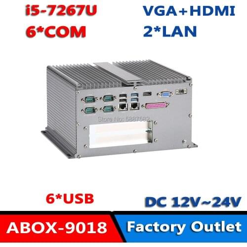ABOX-9018 with 2 PCI 6COM Fanless Embedded Box PC