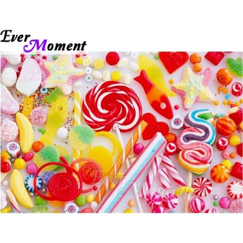 Ever Moment Diamond Painting Sweet Candy Lollipop Picture Rhinestone 5D DIY Mosaic Full Square Drill Diamond Embroidery ASF1934