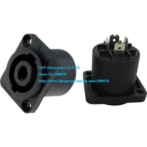 Free shipping/25pcs/ Good Quality Speaker 4 Pole Jack Female Audio Speaker Connectors New