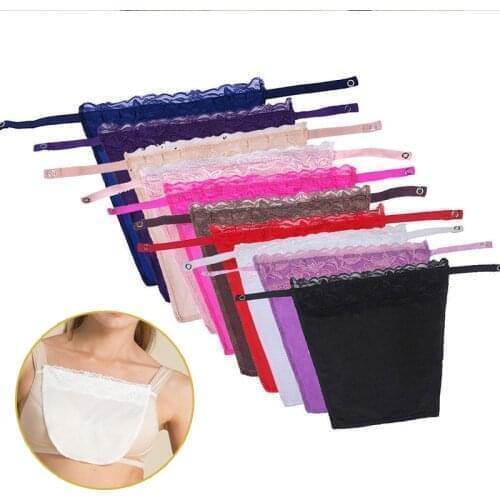 Women Quick Easy Clip-on Lace Mock Camisole Bra Insert Wrapped Chest Overlay Modesty Panel